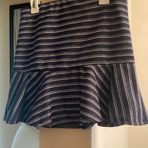 Dark Blue Striped Skirt